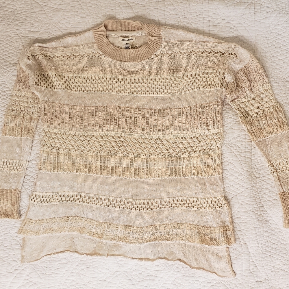 Billabong fishnet sweater, M